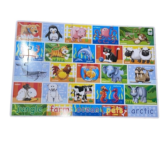 •THE LEARNING JOURNEY•50-JUMBO FLOOR PIECE ANIMAL PUZZLE - Picture 3 of 11